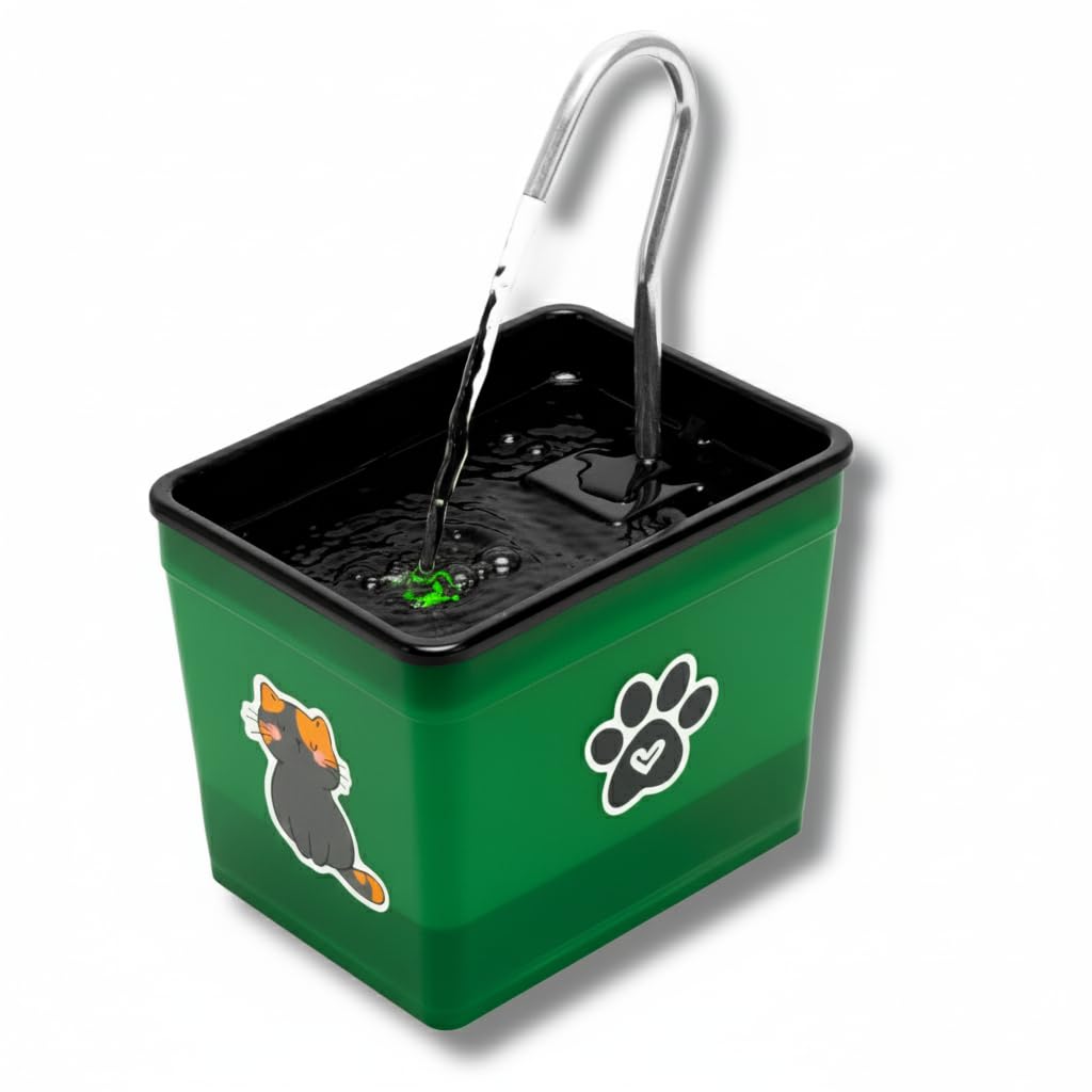 Bebedouro para Gatos 1,8L Automático – Fonte Silenciosa Bivolt, Estimula Hidratação, Evita Problemas Renais, Ideal para Pets (Vermelho, 1,8 Litros)