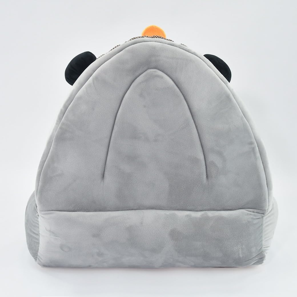 Cama Toca Pet Pinguim CINZA Luxo PETBUCO Veludo com Almofada para Cães Pequenos e Gatos