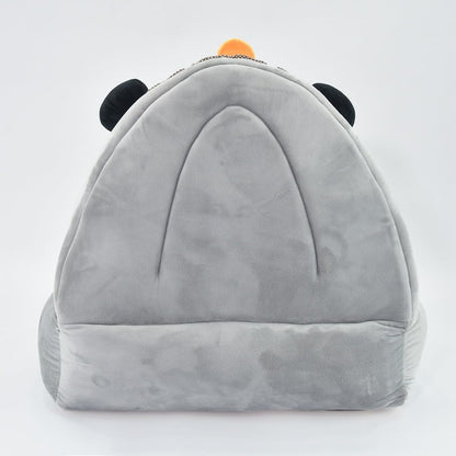 Cama Toca Pet Pinguim CINZA Luxo PETBUCO Veludo com Almofada para Cães Pequenos e Gatos