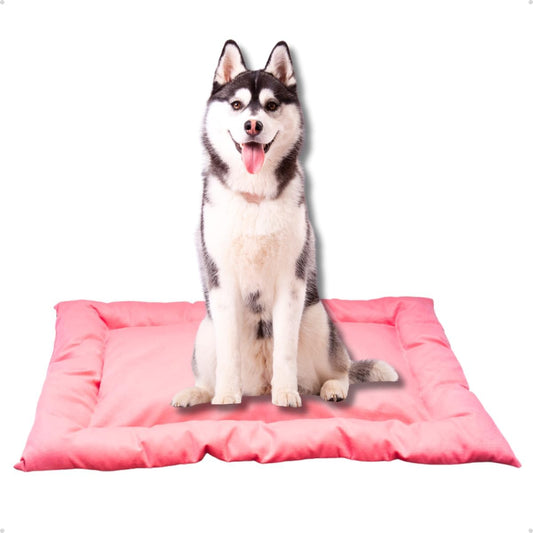 Cama Caminha Colchonete Rosa Grande 90x70cm para Cachorro e Gato de Suede Lavável Almofada Pet Macia Confortável
