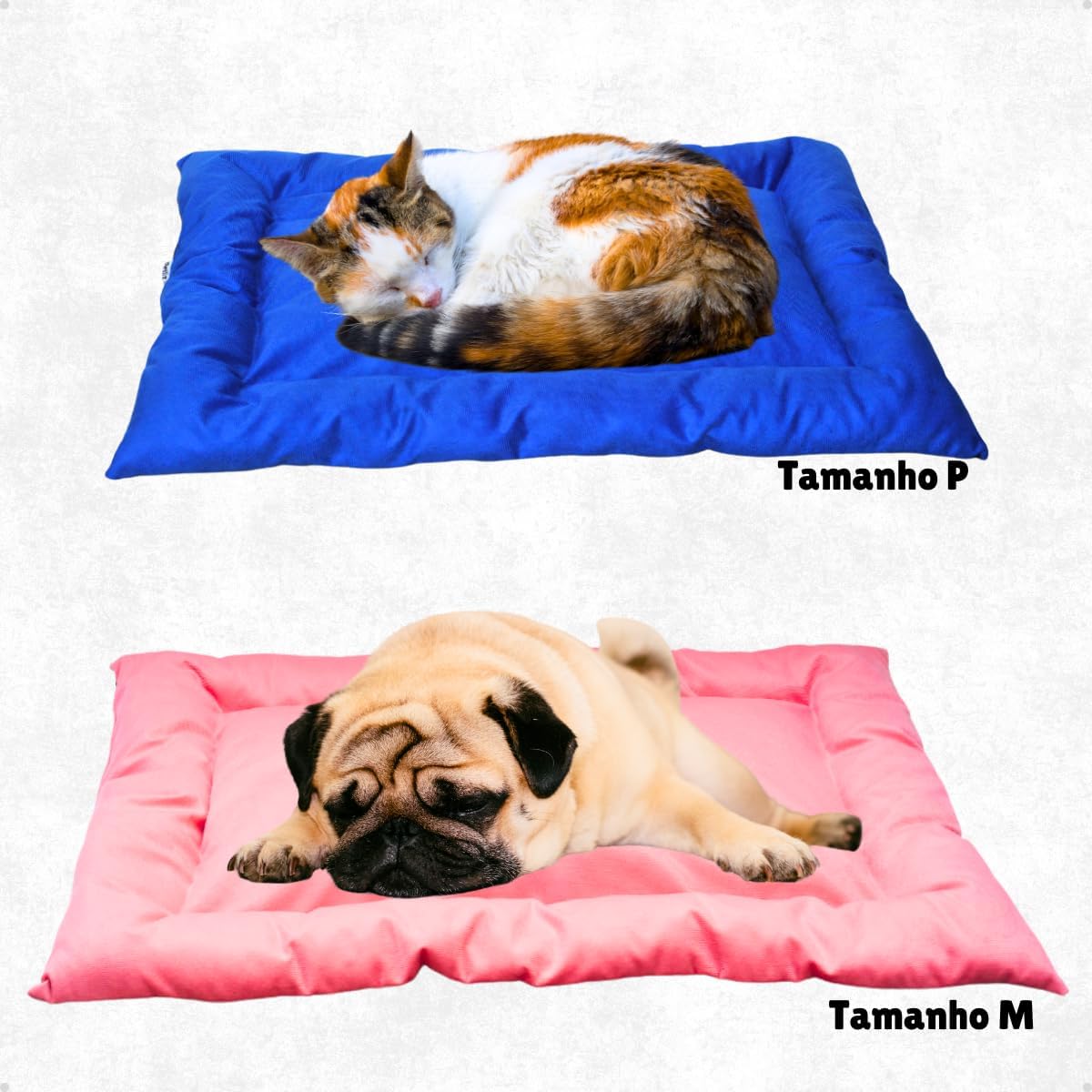 Cama Caminha Colchonete Rosa Grande 90x70cm para Cachorro e Gato de Suede Lavável Almofada Pet Macia Confortável