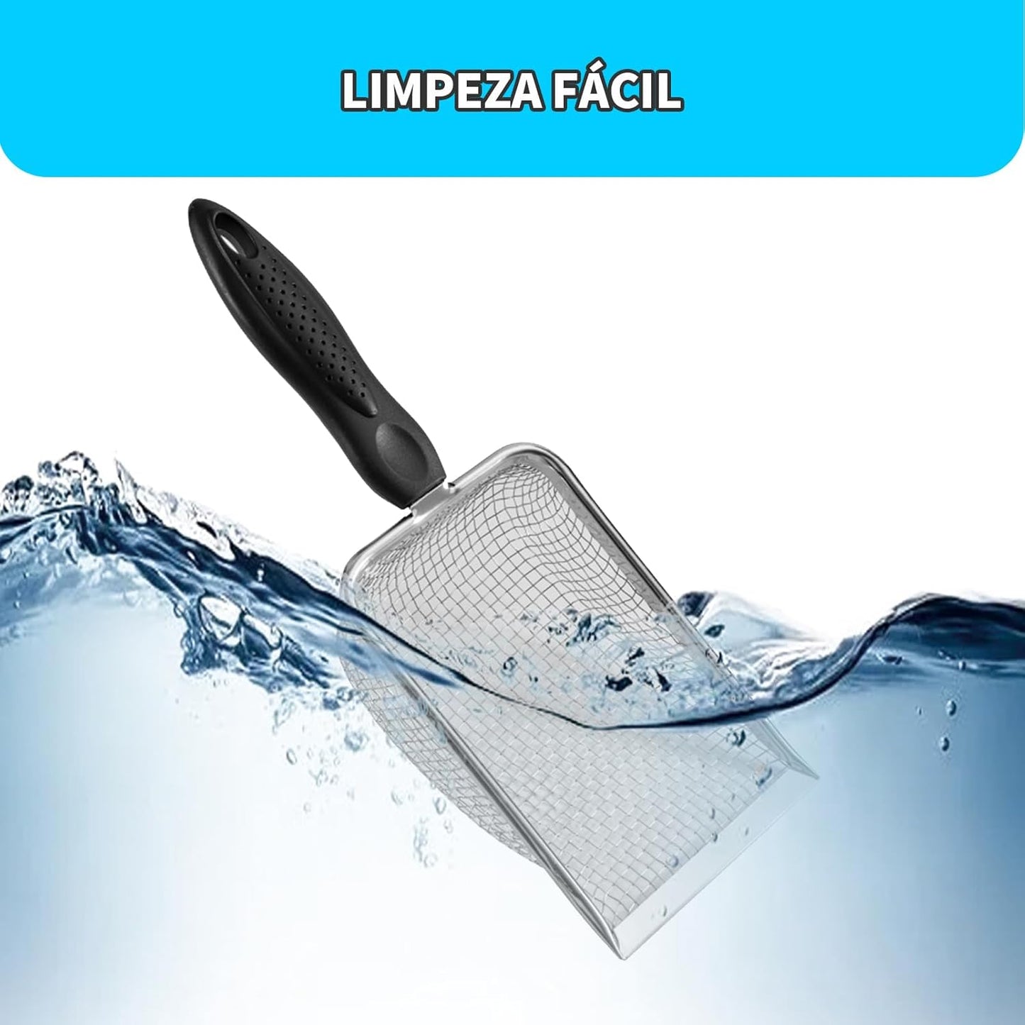 JINYUHAY Pazinha coletora de fezes Aço Inox para Gatos | Pá Higiênica De Areia Para Gatos,Peneira de Areia para Gatos e Substratos - Colheres de areia- Peneira para Animais