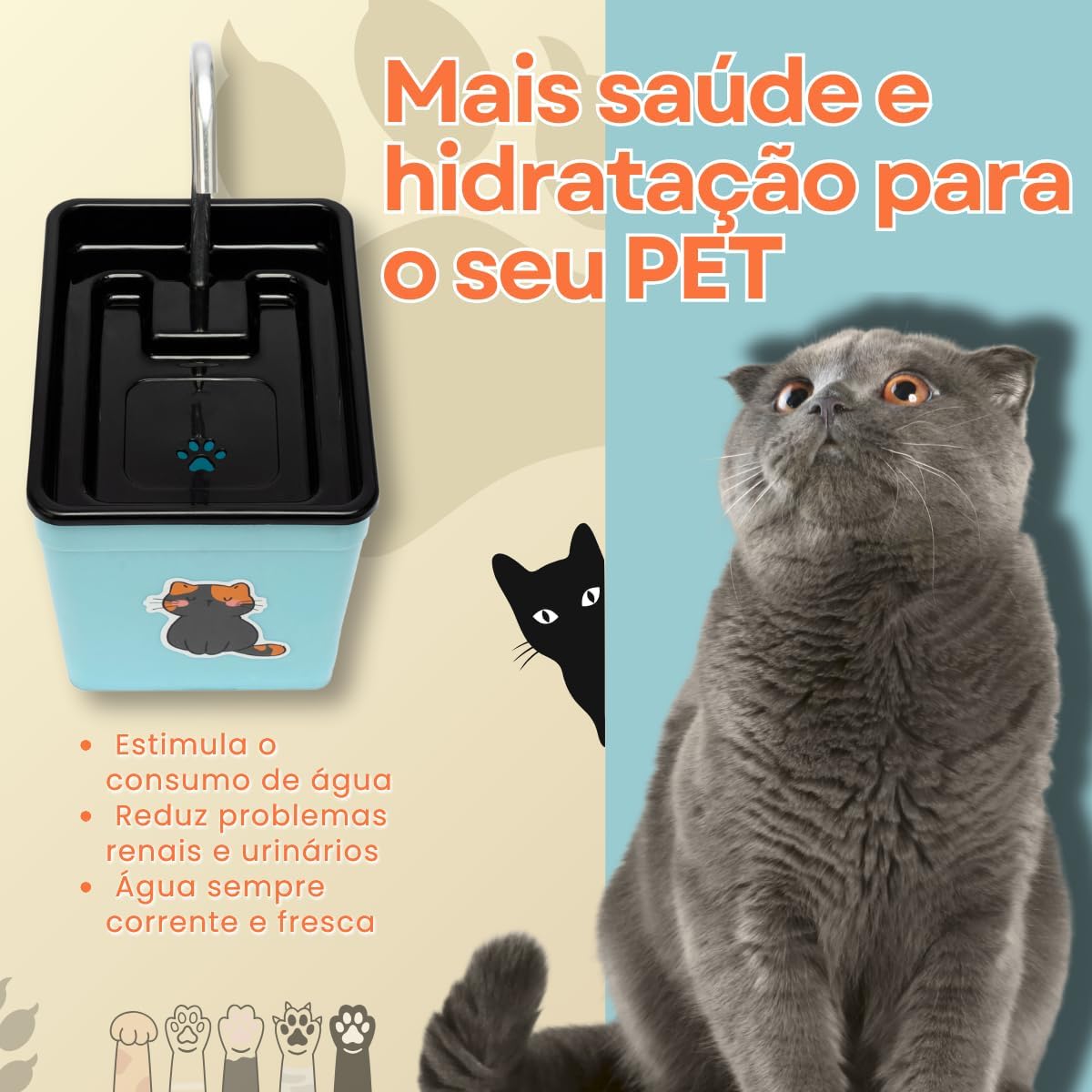 Bebedouro para Gatos 1,8L Automático – Fonte Silenciosa Bivolt, Estimula Hidratação, Evita Problemas Renais, Ideal para Pets (Vermelho, 1,8 Litros)