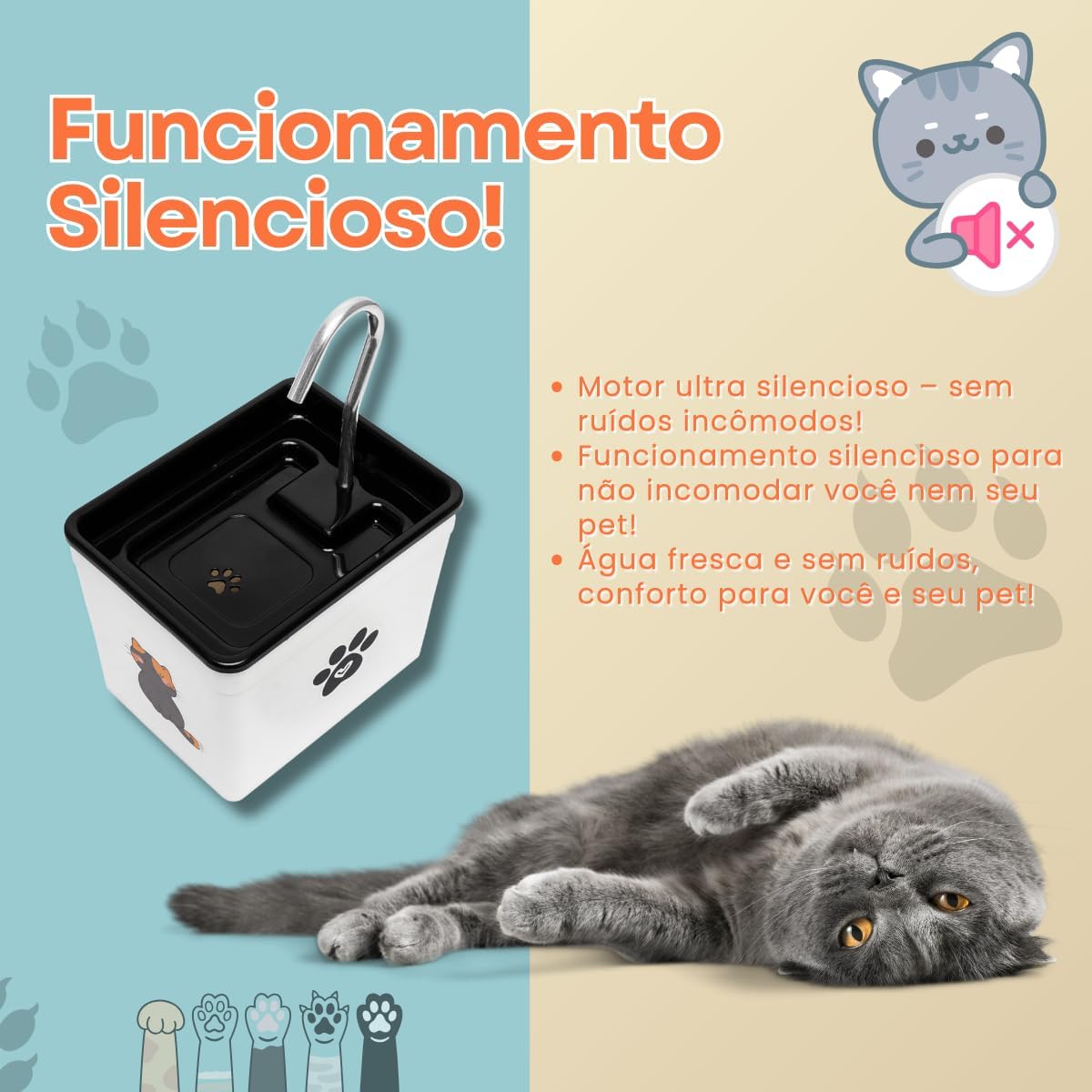 Bebedouro para Gatos 1,8L Automático – Fonte Silenciosa Bivolt, Estimula Hidratação, Evita Problemas Renais, Ideal para Pets (Vermelho, 1,8 Litros)