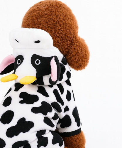 Fantasia de Vaca para Cachorro e Gato Roupa Pet (Médio (M))