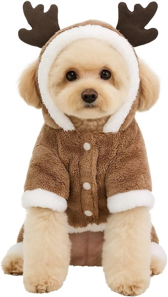 Fantasia de Alce para Cachorro e Gato Roupa Pet (Médio (M))