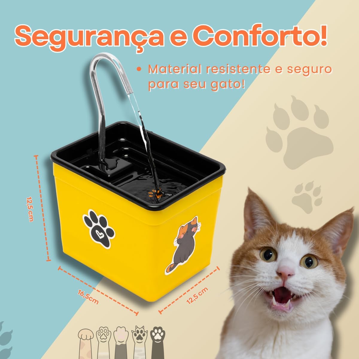Bebedouro para Gatos 1,8L Automático – Fonte Silenciosa Bivolt, Estimula Hidratação, Evita Problemas Renais, Ideal para Pets (Vermelho, 1,8 Litros)