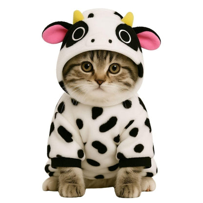 Fantasia de Vaca para Cachorro e Gato Roupa Pet (Médio (M))