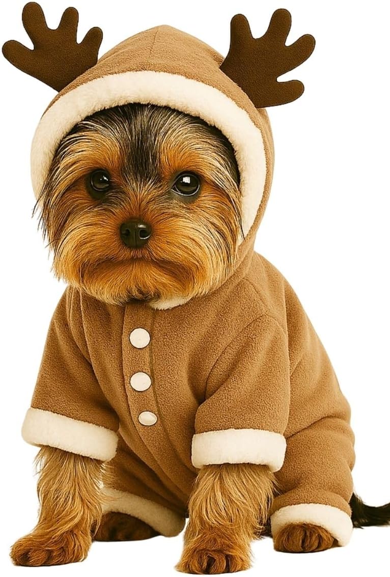 Fantasia de Alce para Cachorro e Gato Roupa Pet (Médio (M))