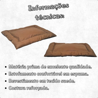 Cama Caminha Colchonete Rosa Grande 90x70cm para Cachorro e Gato de Suede Lavável Almofada Pet Macia Confortável