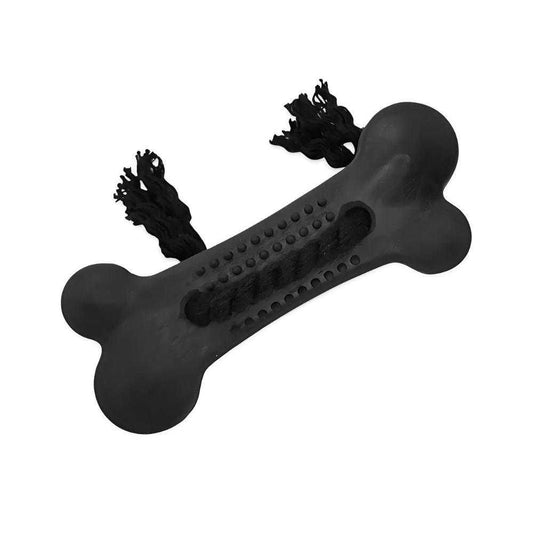 Brinquedo para Cachorros, Mordedor Osso Big, Brinquedo para Cães, Osso Higiênico Preto com Corda