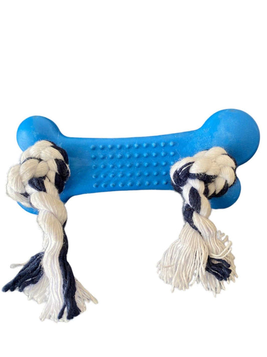 Brinquedo para Cachorros, Mordedor Osso Médio, Brinquedo para Cães, Osso Higiênico com Corda